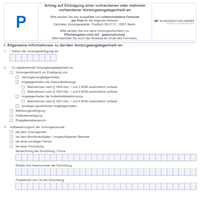 Formular Eintrag Vorsorgevollmacht